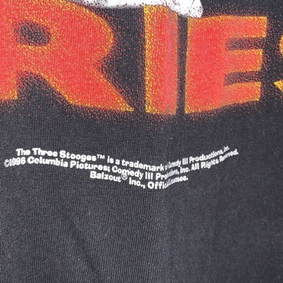 Vintage Black Graphic Single Stitch Three Stooges Size Large - Picture 3 of 12